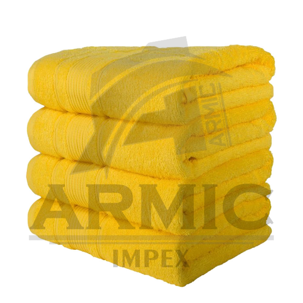 Yellow Color Towels In Custom sizes